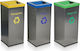 Molyto Recycling Bin Set of 3 Pieces Slot 3x60 Liters 30x30x70