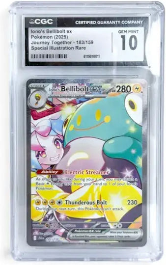 Pokémon Cgc 10 Iono's Bellibolt Ex Jtg 183