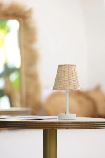 SteweHome Vintage Πορτατίφ LED με Μπεζ Καπέλο