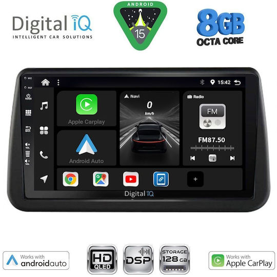 Digital IQ Автомобилна Аудио Система За Opel Meriva 2010-2017 Bluetooth USB Вграден Wi-Fi GPS Apple CarPlay Android Auto С Touch Screen 9"