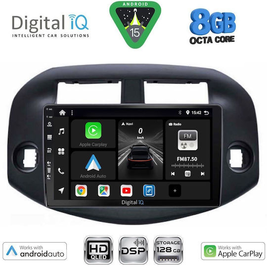 Digital IQ Auto-Audiosystem für Toyota RAV 4 2006-2012 Bluetooth USB Eingebautes Wi-Fi GPS Apple CarPlay Android Auto mit 10 Zoll Touchscreen