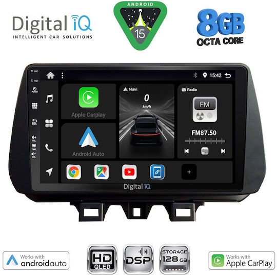 Digital IQ Auto-Audiosystem für Hyundai Tucson 2019-2023 Bluetooth USB Eingebautes Wi-Fi GPS Apple CarPlay Android Auto mit 9 Zoll Touchscreen