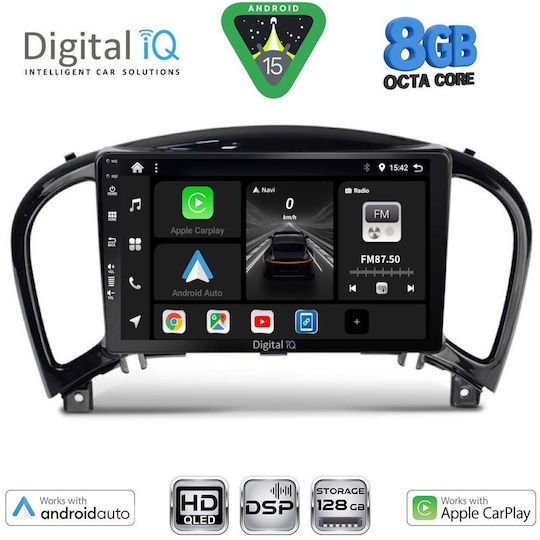 Digital IQ Автомобилна Аудио Система За Nissan Juke 2009-2020 Bluetooth USB Вграден Wi-Fi GPS Apple CarPlay Android Auto С Touch Screen 9"