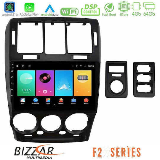 Bizzar Автомобилна Аудио Система За Hyundai Getz 2002-2009 (Bluetooth/USB/Вграден Wi-Fi/GPS/Apple CarPlay/Android Auto) С Touch Screen 9"