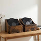 vidaXL Мебел Hi-Fi кафяв 33x37x32cm