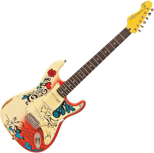 Vintage Icon V6mrhdx Summer Love Electric Guitar
