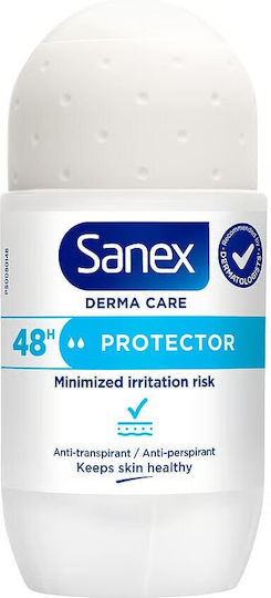 Sanex Derma Care Unisex Roll-on Antiperspirant 48h Anti-Transpirant Αποσμητικό 48h σε Roll-On