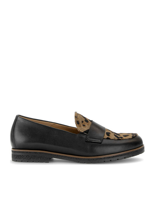 Δερμάτινα Γυναικεία Loafers σε Μαύρο Χρώμα