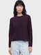 Women's Wool Sweater Dark Purple