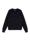 Langarm Strickjacke für Damen mit Knöpfen Schwarz