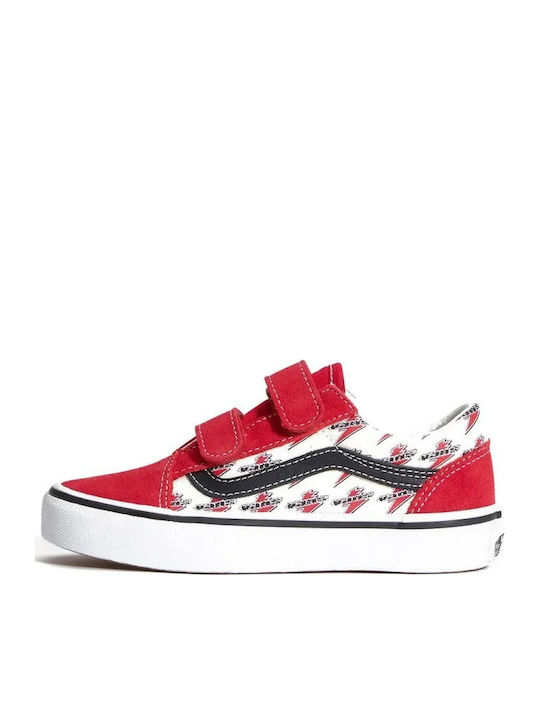 Vans Old Skool V Παιδικά Sneakers Κόκκινα