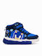 Sonic Kids High-Top Anatomical Sneakers with Hook-and-Loop Closure & Lights Blue