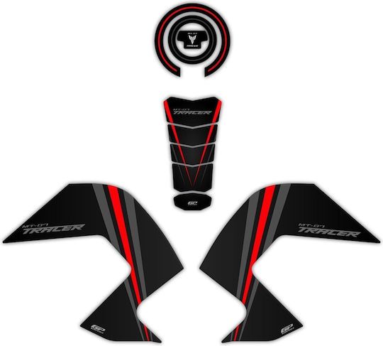 Gpk Комплект 3D Защитни За Резервоар Yamaha Tracer 700 2016-2019 Червен 61gp92