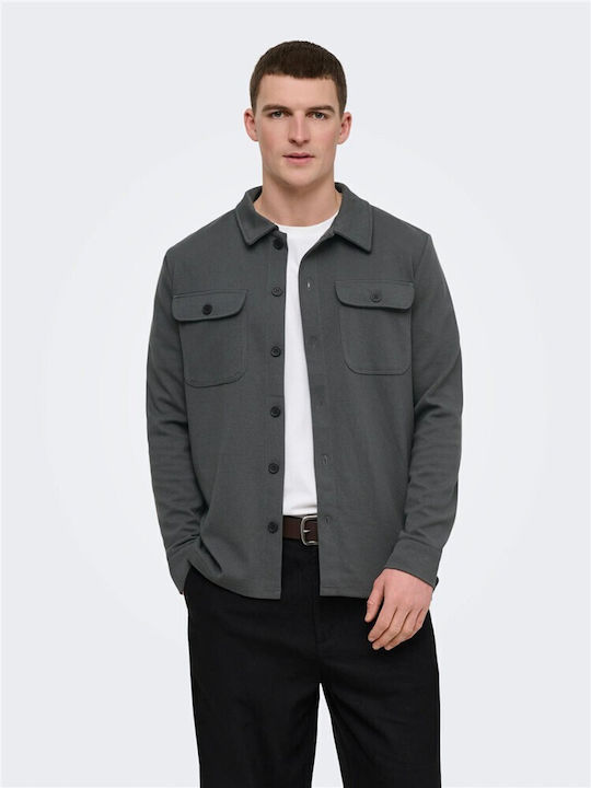 Only & Sons Long Sleeve Overshirt in Regular Fi...