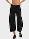 Damen Stoffhose in Loose Passform Schwarz M40F0071-Schwarz