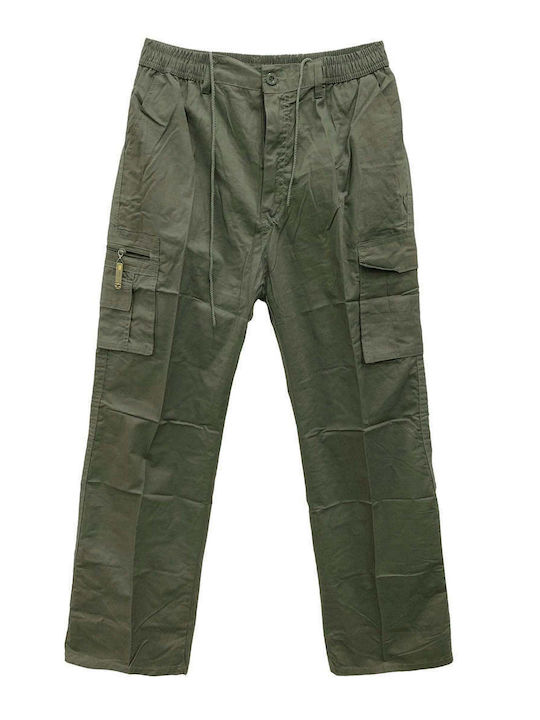 Ansin Men's Cargo Trousers Khaki