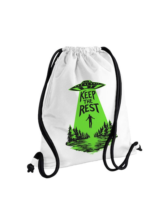Koupakoupa KP_35055_gymbag-bb-Weiß Sporttaschen Rucksack Fitnessstudio Weiß