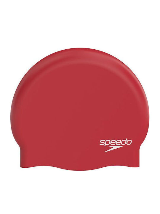 Шапка за плуване Speedo Plain Moulded Silicone Cap Speedo Red