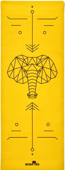 Yoga Mat Pu Pro Yoga Mat Gaja Sun Yellow 183x68cm