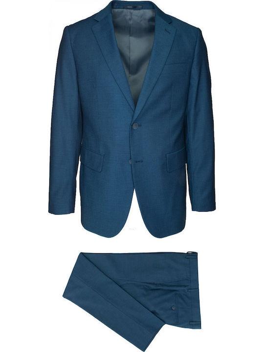 New York Tailors Men's Suit with Regular Fit Blue