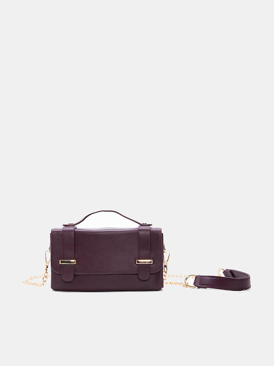 Leather Women's Messenger Bag Burgundy