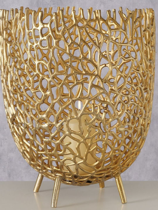MSA MSA Kerzenhalter Aus Aluminium In Goldener Farbe 42x42x52cm