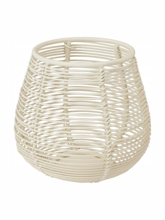 Home&Styling Collection Кандилник за Ресо Металик в Бял Цвят 10x9.5x9см