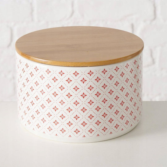 Boltze Set of 3 Ceramic Cereal Jars with Lid 10x10cm 3 Pieces