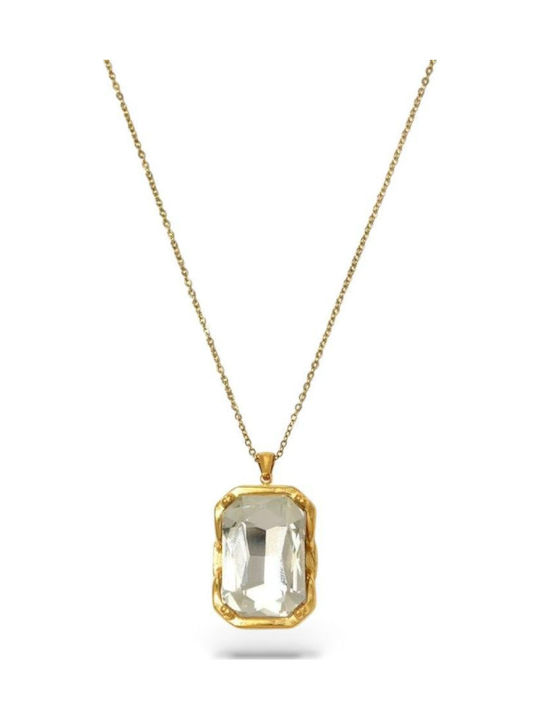 Callajewels Colier Din Oțel Plăcut Cu Aur