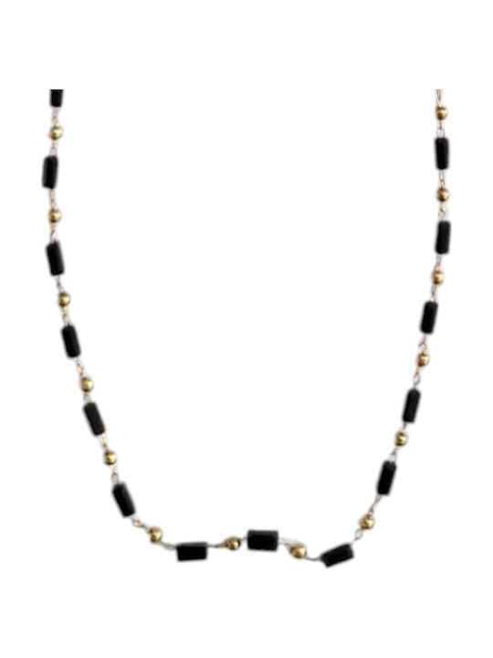 Kalliopi Silver Necklace Made Of Black Steel