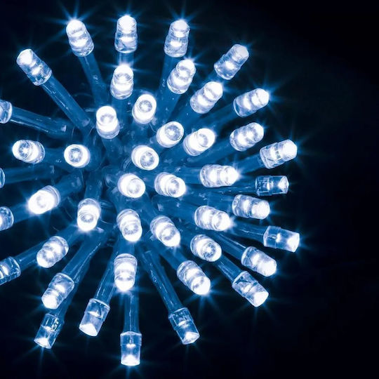 300 LED-Lichter 30m Blau Batteriebetrieb in Reihe