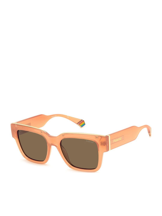 Polaroid Unisex Sunglasses with Orange Frame