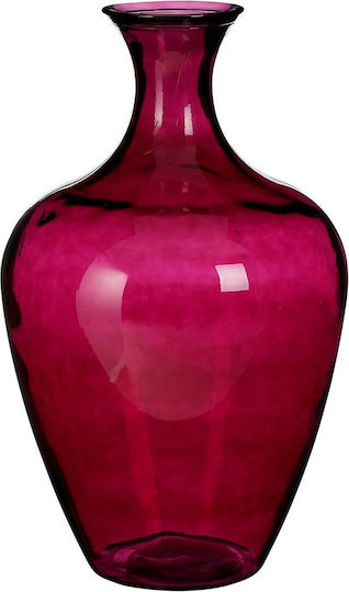 MSA Βάζο Γυάλινο Μωβ 40x40xΥ65cm