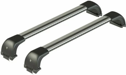 Nordrive Bare de Acoperiș din Aluminiu Silenzio CX pentru Fiat 500L 2012-2022 Set cu Picioare Argintii