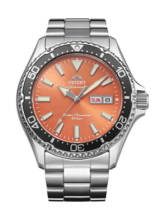 Orient Mako Мъжки Часовник Автоматичен със Сребрист Стоманен Браслет