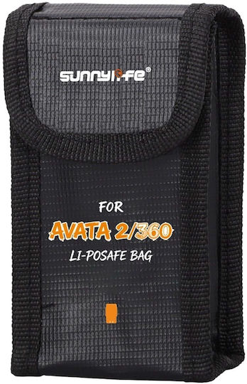 Sunnylife Калъф за Пренасяне На Батерия Черен за DJI Avata 2 / Avata 360 12.3x4.4x7см