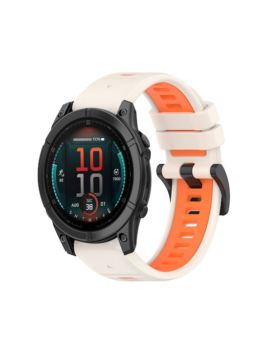 Garmin Instinct Crossover Sports Δίχρωμη Ζώνη Ρολογιού Σιλικόνης 22 Mm Starlight+orange Garmin Instinct Crossover Sports Δίχρωμη Ζώνη Ρολογιού Σιλικόνης 22 Mm Starlight+orange