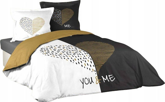Douceur d'Intérieur Set Cotton Duvet Cover 240x220cm Double With 2 Pillowcases Miu Multicolour