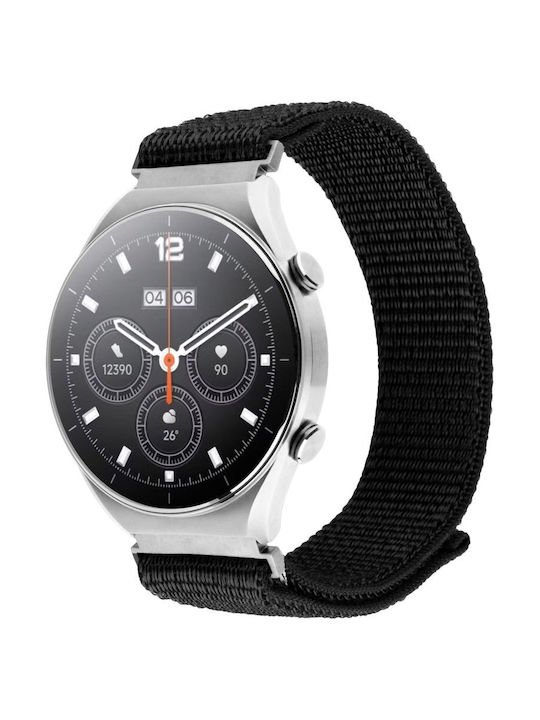 Fixed Nylon Strap Fixed Nylon Sporty Strap Quick Release 18mm Smartwatch Black