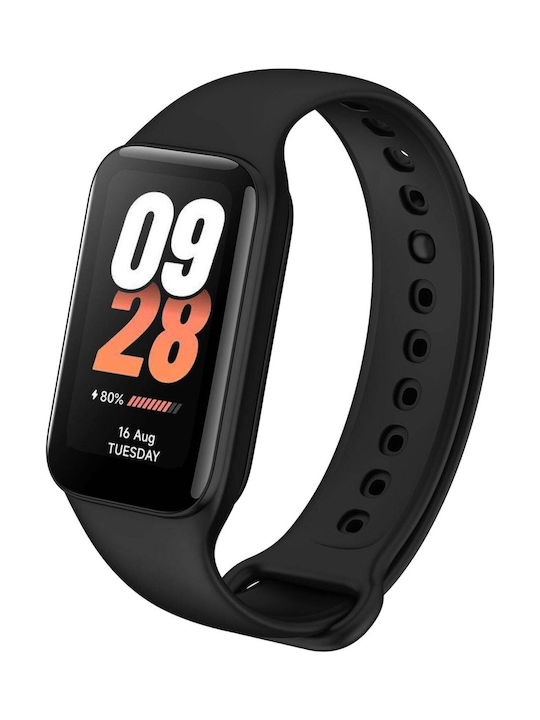 Ιμάντας Σιλικόνης Fixed Xiaomi Smart Band 8 Active/9 Active Μαύρο