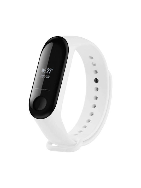 Fixed Fixed Silicone Strap Xiaomi Mi Band 3/4 White