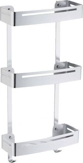 Gloria Formel An der Wand montiertes Badezimmerregal Metallisch Gloria Formel An der Wand montiertes Badezimmerregal Metallisch