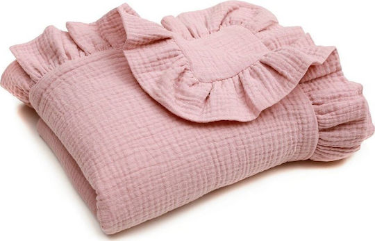 Pulp Pulp Babydecke Kinderbett Baumwoll Rosa 90x120cm