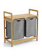 Vilde Wäschekorb Bamboo 70l mit Deckel 33x63x74cm Beige