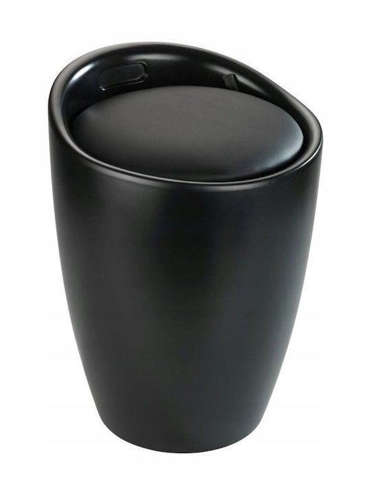 Wenko Laundry Basket Plastic 20lt with Cap Black