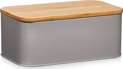 Zeller Brotkasten Inox Grau 31x18x12,5 cm