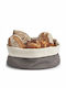 Zeller Stoff Brotkorb Beiges 25x25x13cm