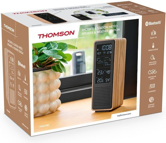 Thomson WS102TBK Kabellose Wetterstation Digital Tischplatte Schwarz