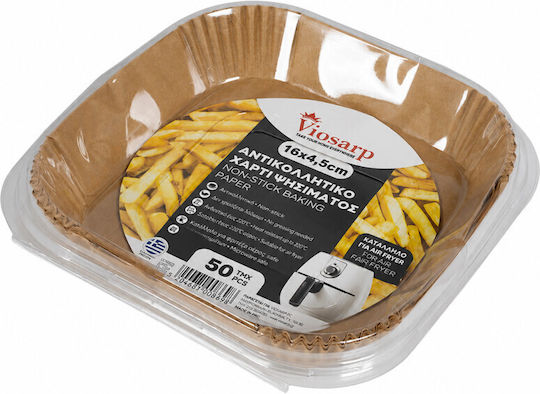 Viosarp Non-Stick Baking Papers for Air Fryer 16cm 50 Pieces