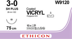 Ethicon Vicryl 3/0 Auflösbare Chirurgische Nahtmaterialien Länge 75cm mit Nadel 26mm